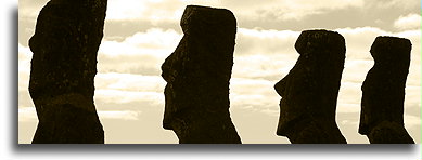 Moai Looking at the Sea::Easter Island::