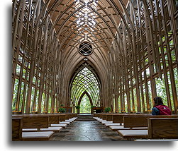 Gothic Style Nave::Cooper Chapel, Arkansas, United States::