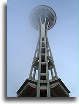 Fog Covered Space Needle::Seattle, Washington State United States::
